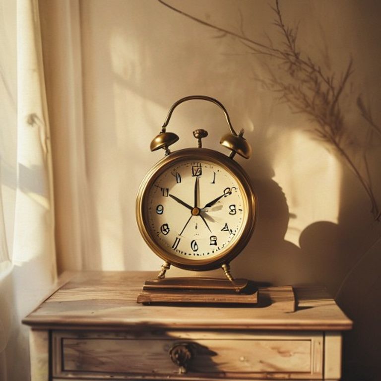 Antique clock showing morning hours