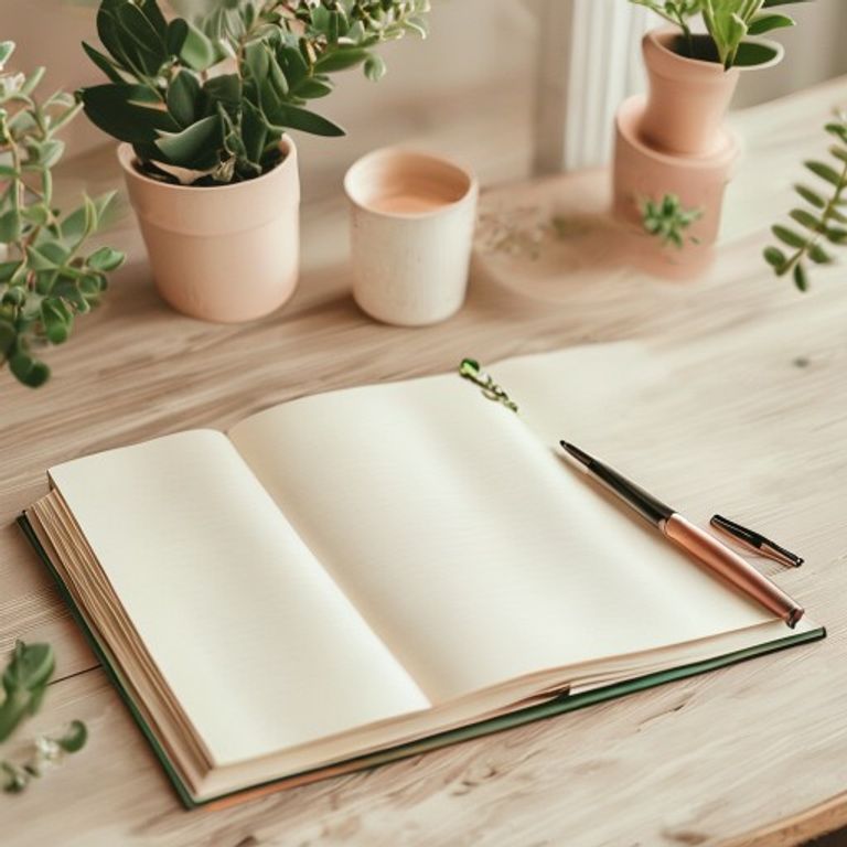 Weekly planner on wooden desk